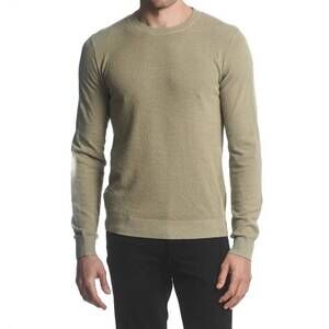 NEW POSTMARC boucle knitted crew sweater in sage